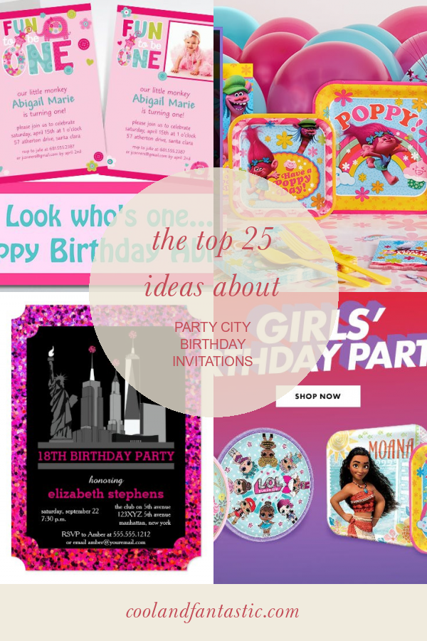 The top 25 Ideas About Party City Birthday Invitations Home, Family